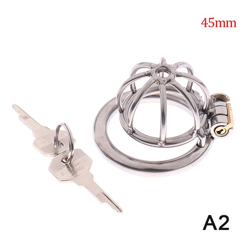 Stainless Steel Male Chastity Cage with Spikes - Perfect 40mm