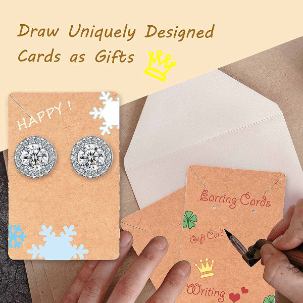 Earring Display Cards 480-Pack with Plastic Bags - Jewellery Packaging for Necklace