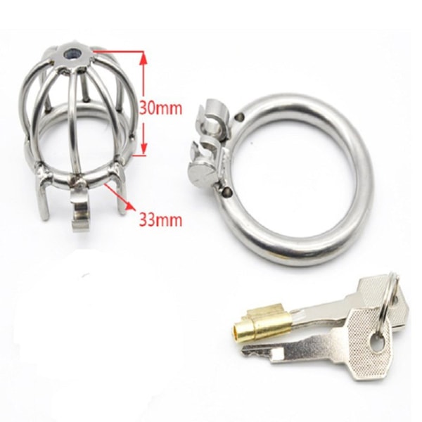 Stainless Steel Metal Cock Chastity Cage Device Restraint 50mm