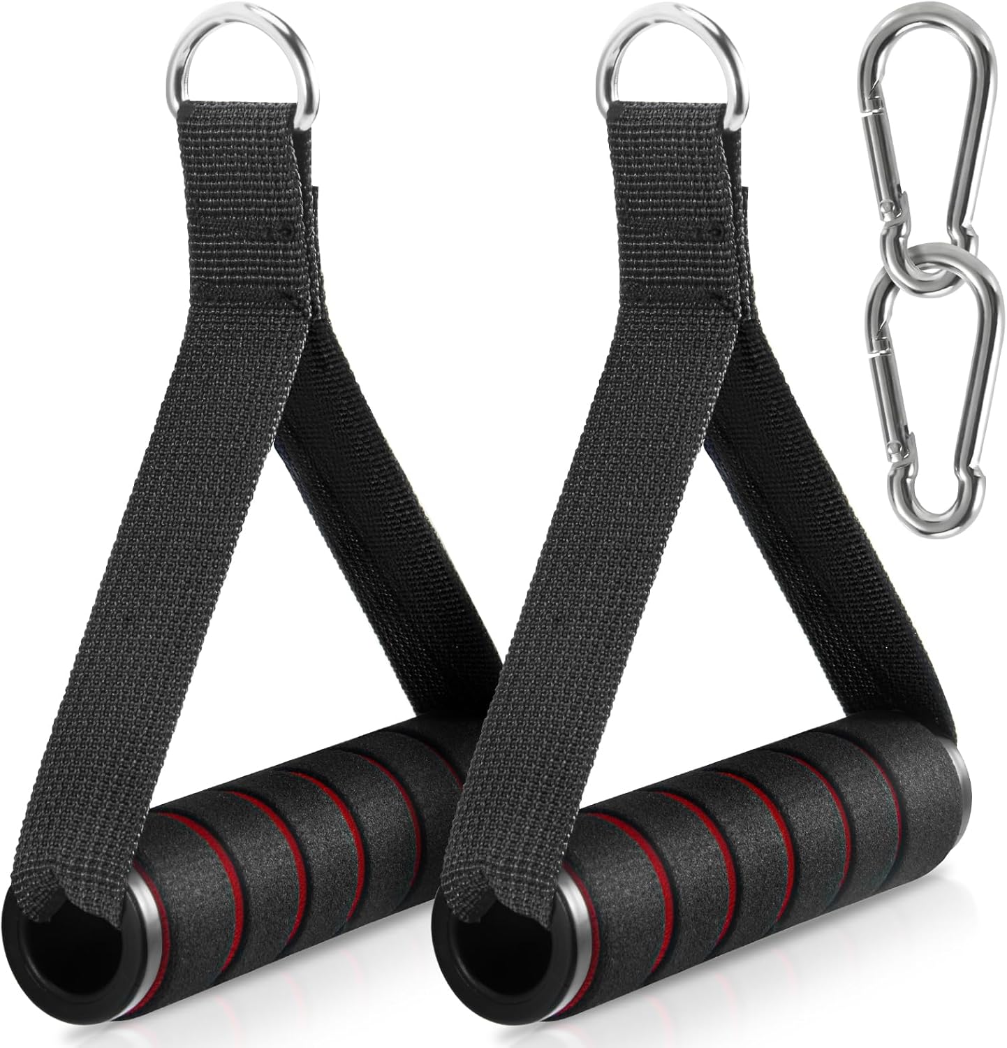 Upgraded Cable Machine Exercise Handles 2-Pack - Heavy Duty Gym Attachment