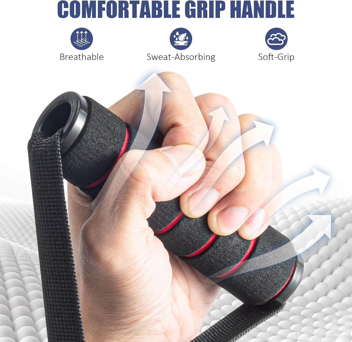 Upgraded Cable Machine Exercise Handles 2-Pack - Heavy Duty Gym Attachment