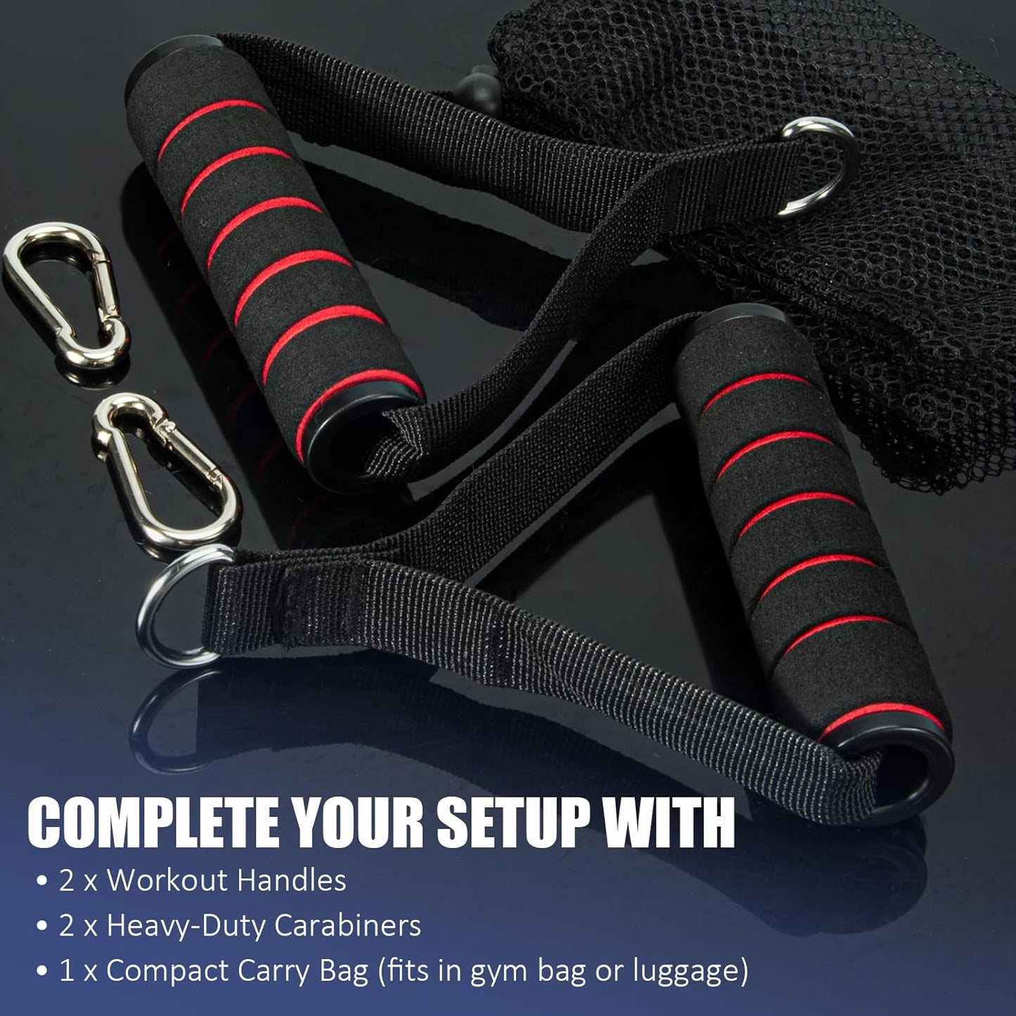 Upgraded Cable Machine Exercise Handles 2-Pack - Heavy Duty Gym Attachment