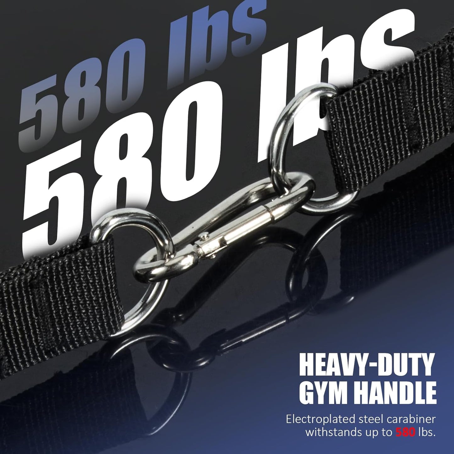 Upgraded Cable Machine Exercise Handles 2-Pack - Heavy Duty Gym Attachment