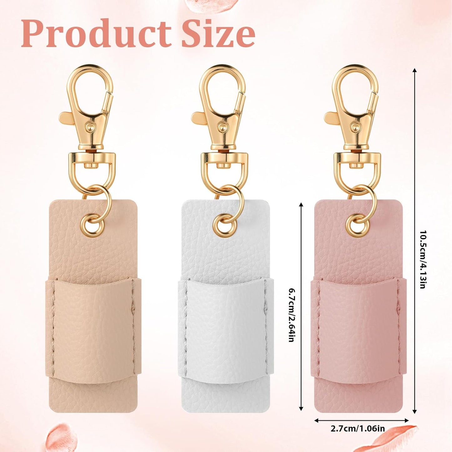PU Leather Pen Holder for Lanyard 3-Pack - Retractable Clip for Nurses & Badges