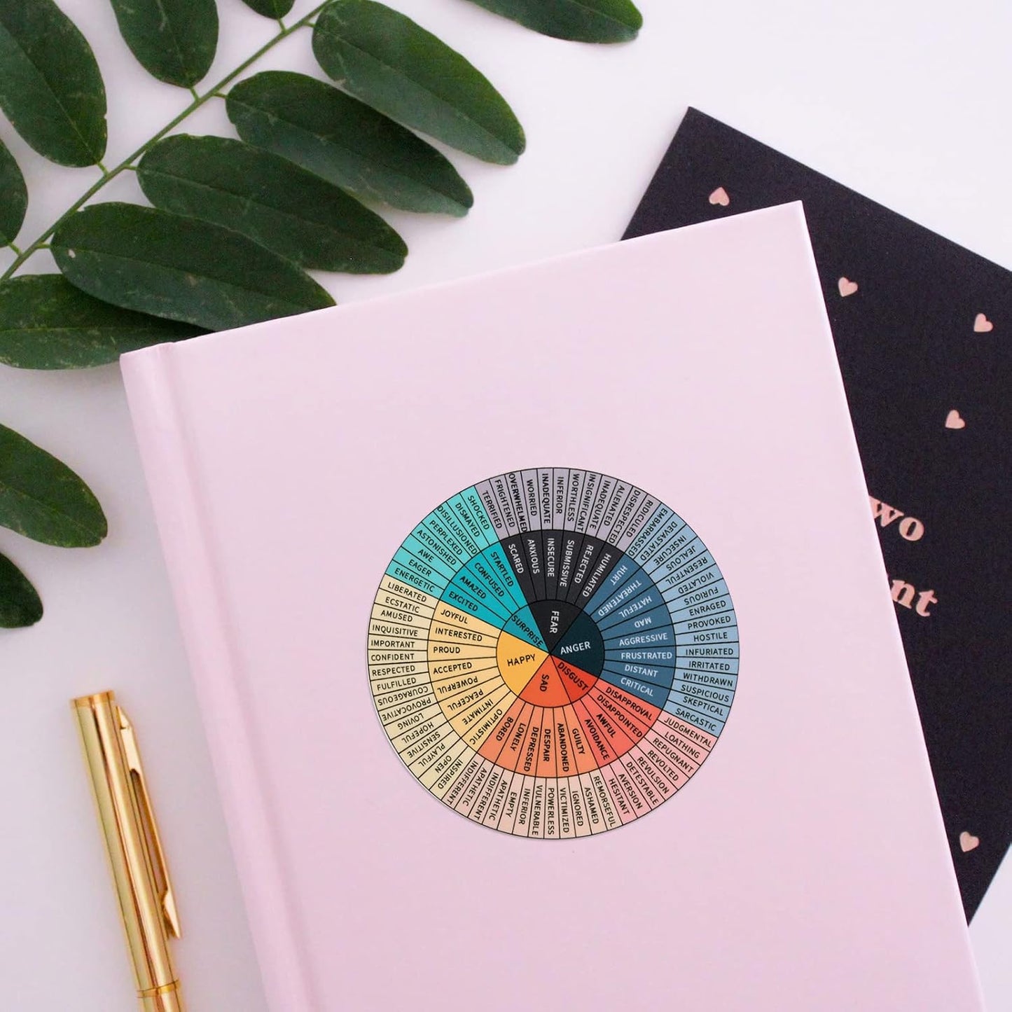 Feelings Wheel Vinyl Stickers 10-Pack - Emotion Decal for Office & Counselors