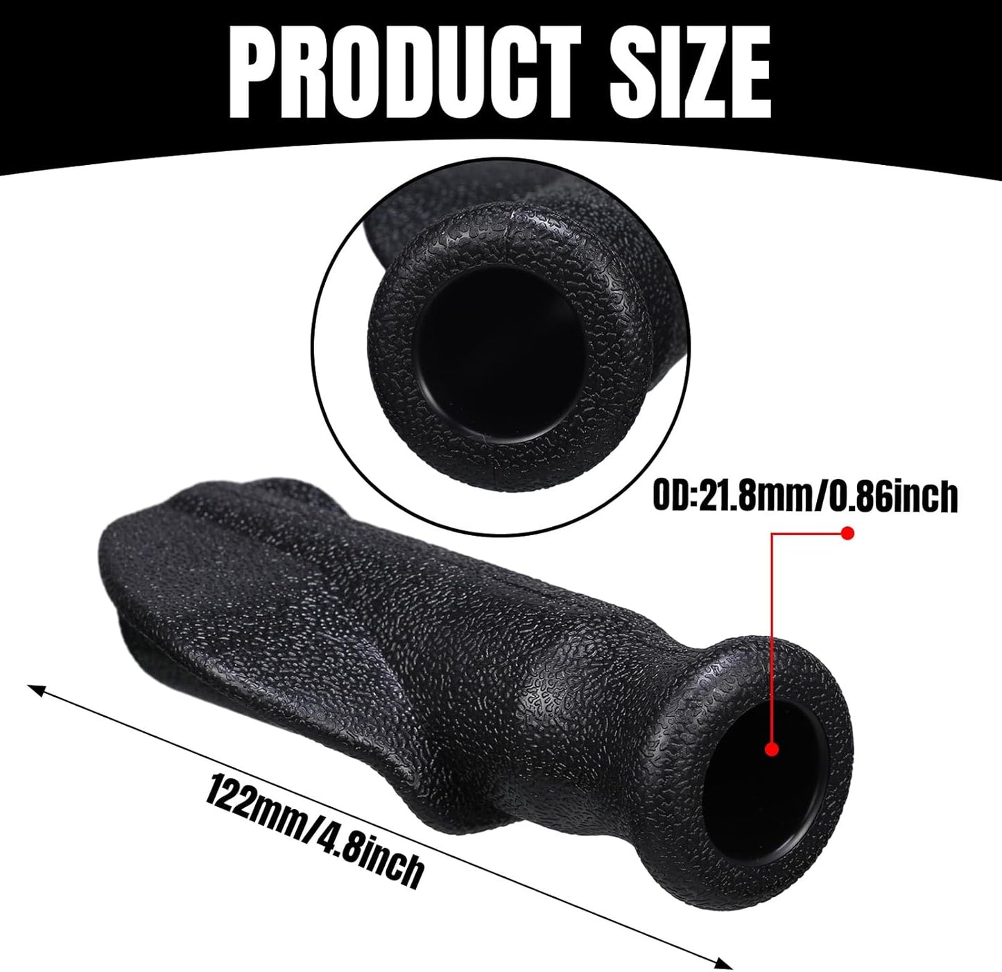 Universal Rollator Hand Grip Replacement 2-Pair - Left & Right for Drive Rollator