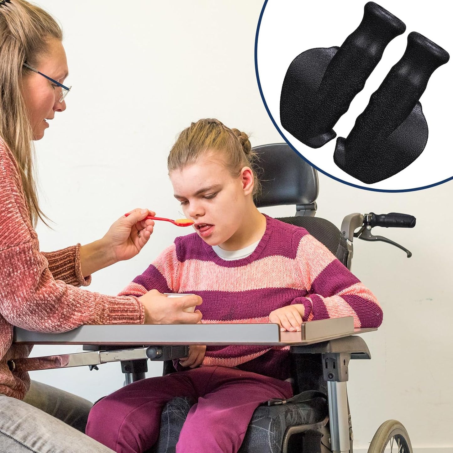 Universal Rollator Hand Grip Replacement 2-Pair - Left & Right for Drive Rollator
