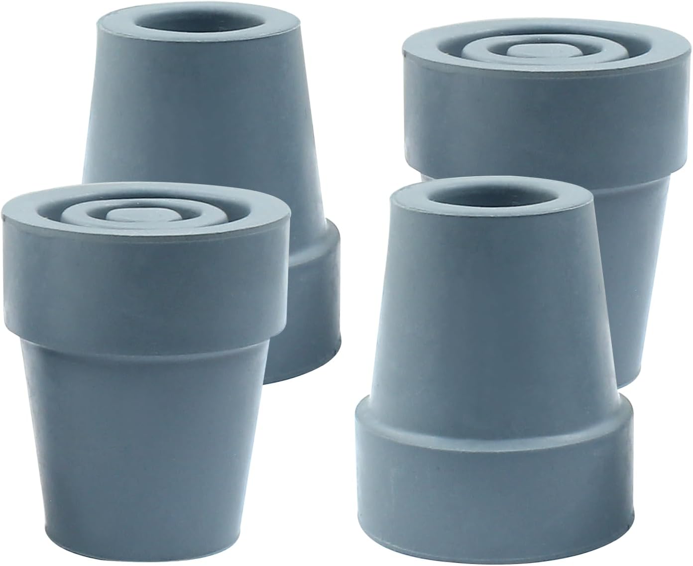 Rubber Cane Tips 4-Pack 19mm - Anti-Slip Replacement for Cane Crutch & Walker