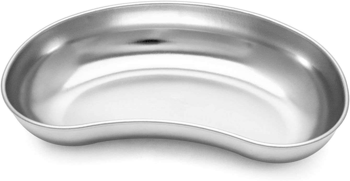 2-Pack Stainless Steel Kidney Tray 8 - Reusable Surgical Emesis Basin
