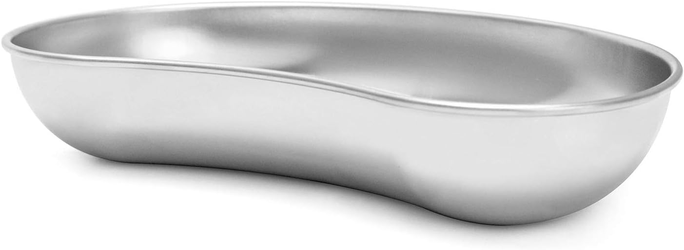 2-Pack Stainless Steel Kidney Tray 8 - Reusable Surgical Emesis Basin