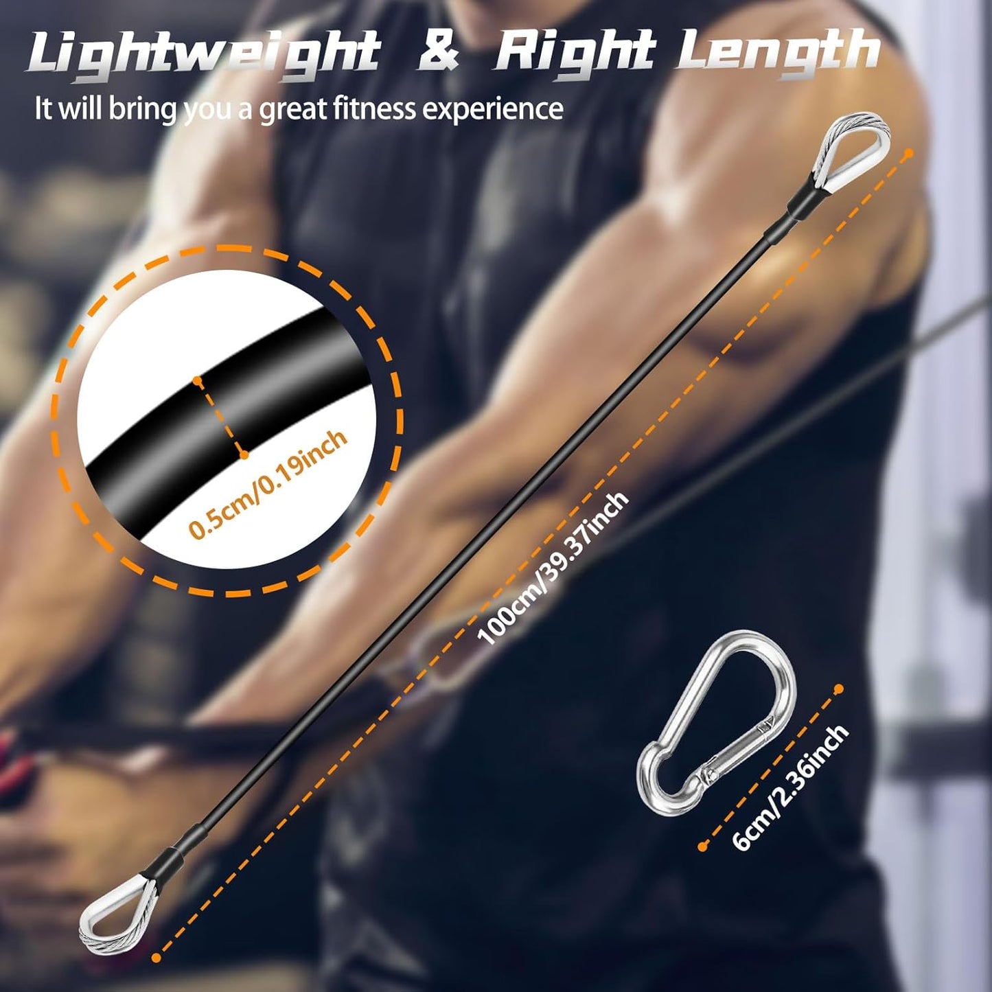 Cable Machine Attachments 2-Pack - LAT/Tricep Pull Down & Leg Extension Compatible