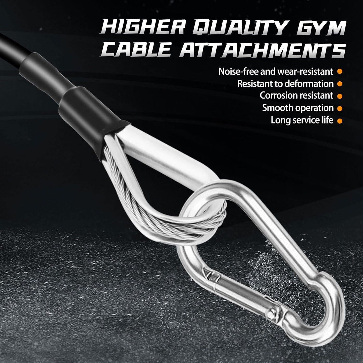 Cable Machine Attachments 2-Pack - LAT/Tricep Pull Down & Leg Extension Compatible