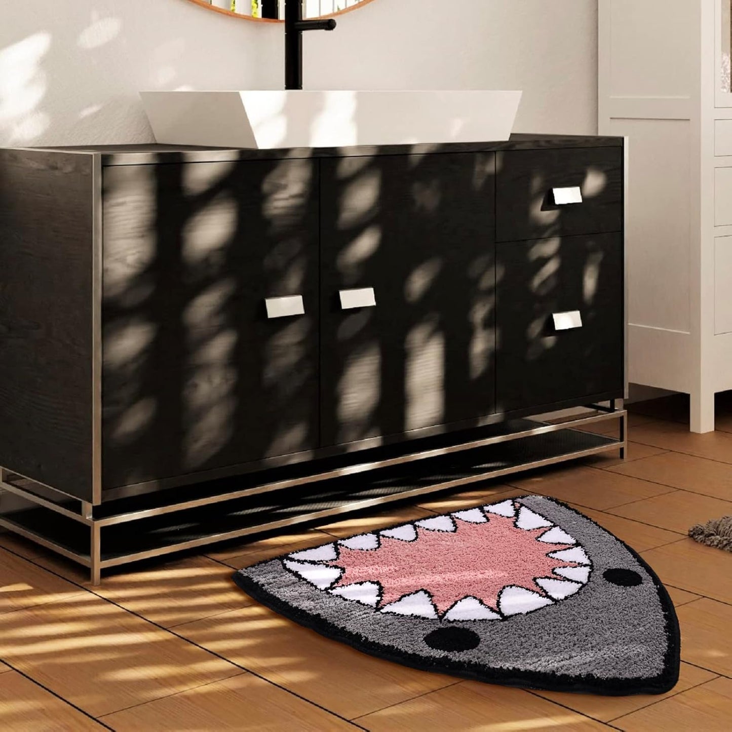 Shark Shaped Non-Slip Bath Rug - Extra Soft Absorbent Microfiber Quick Dry
