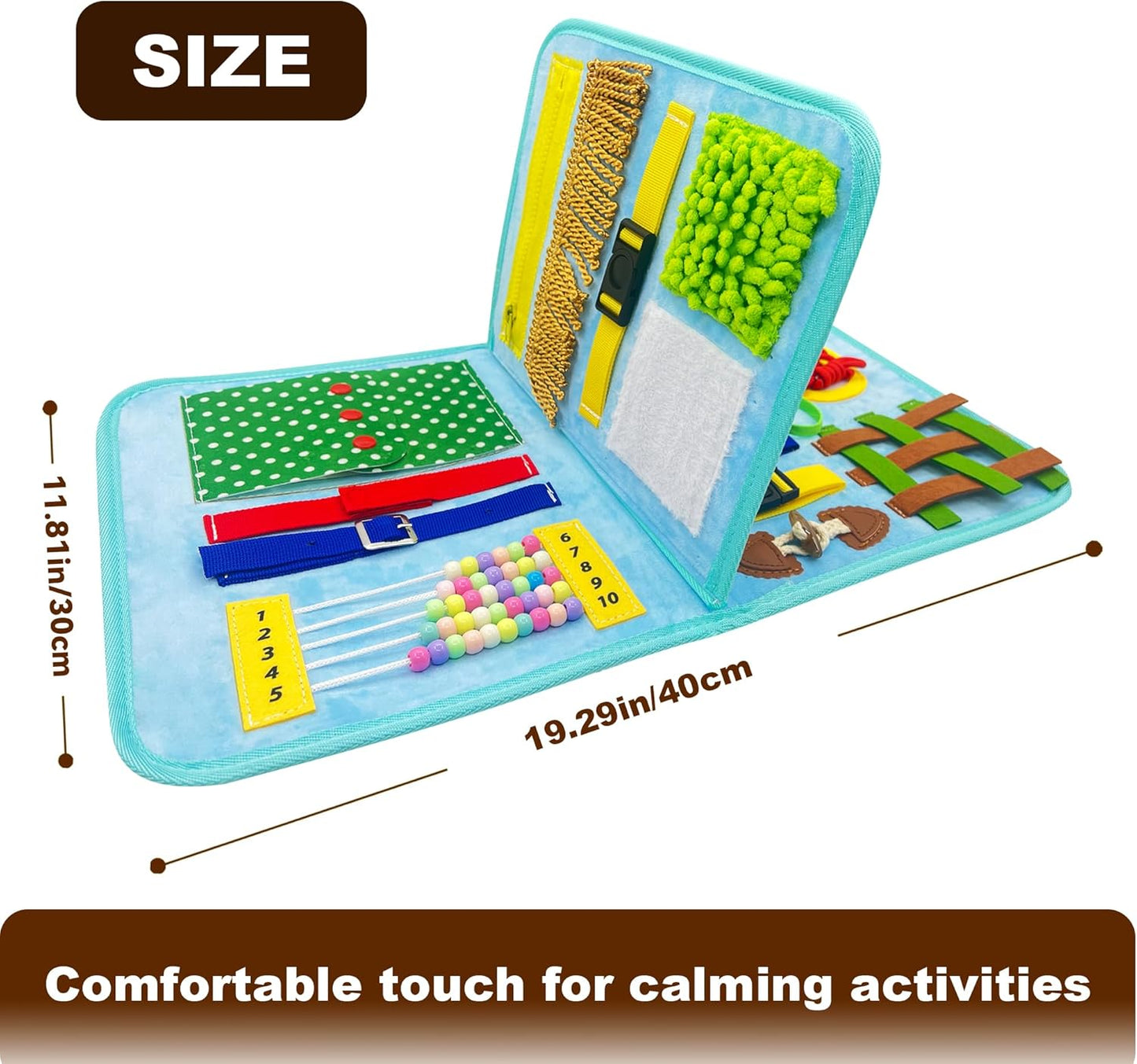 Montessori Busy Book for Toddlers - Sensory Quiet Book & Fine Motor Skills Toy