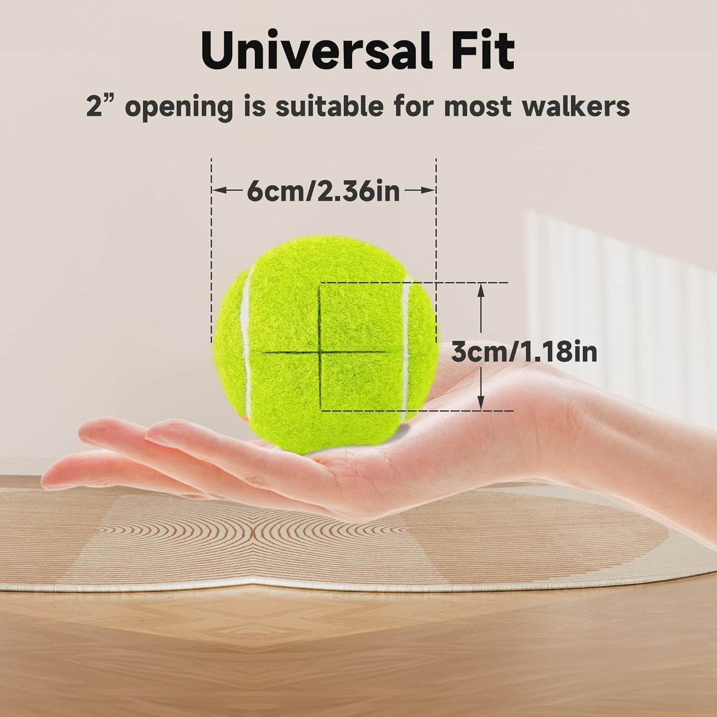 Heavy Duty Precut Tennis Balls for Walkers 4-Pack - Universal Glide Balls