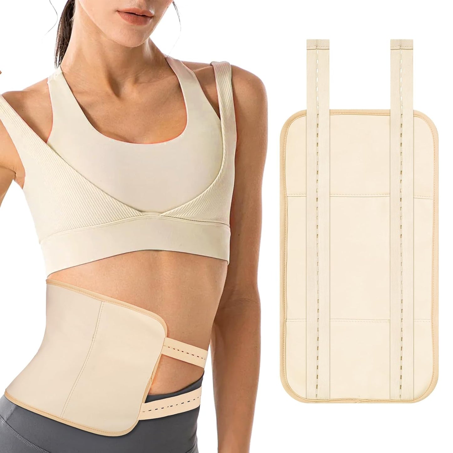 Castor Oil Pack for Liver Detox - Adjustable Bamboo Cotton Anti-Leak 1pc