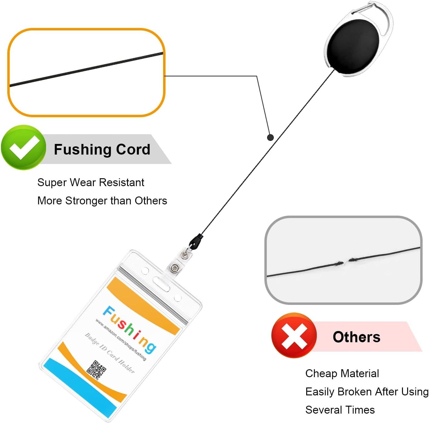 10Pcs Retractable ID Badge Holders ID Badge Reels with Belt Clip Retractable Badge Holders or Oice Worker Doctor Nurse (Black)