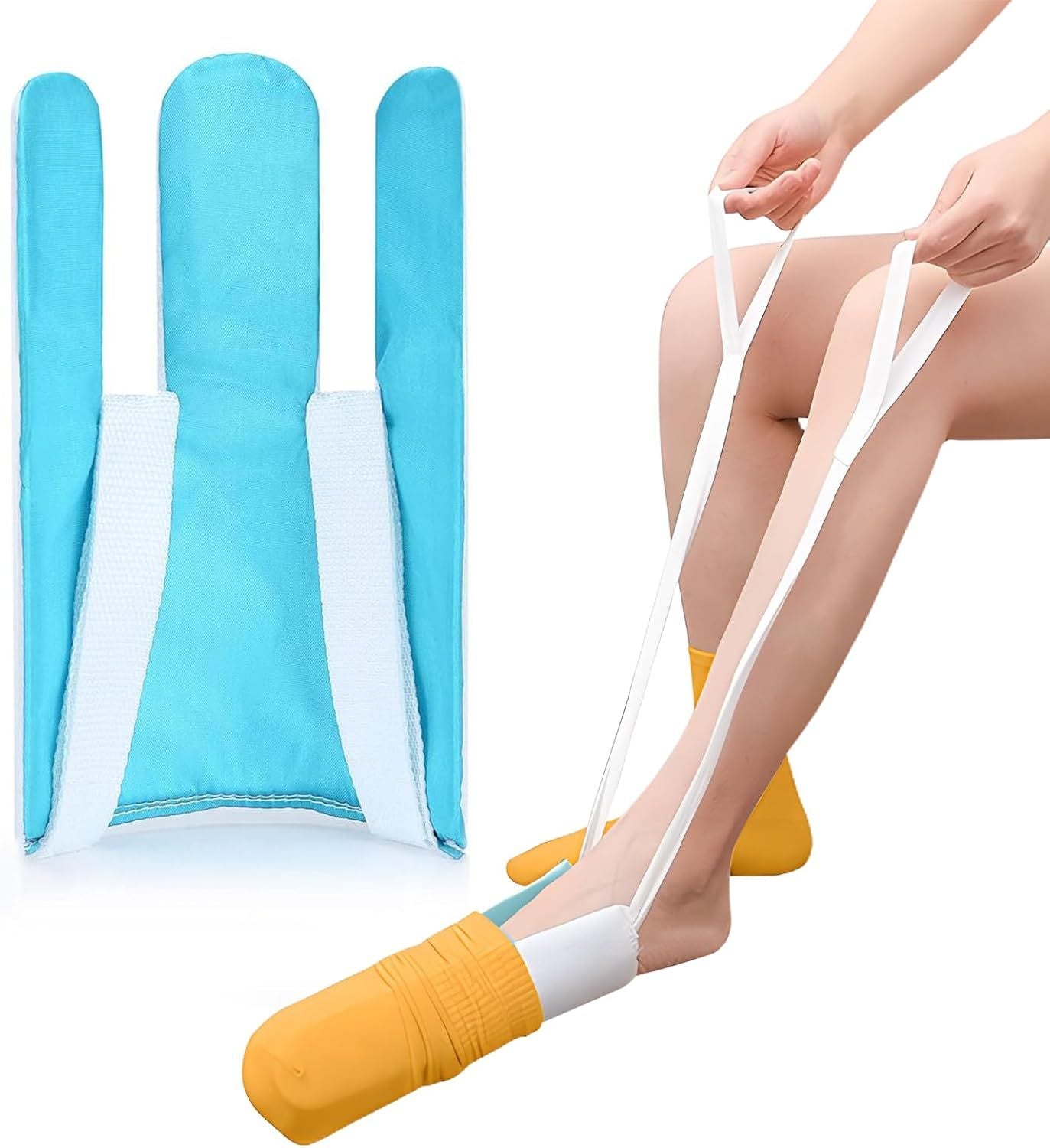 Sock Aid Device for Seniors & Pregnant Women - Easy On/Off Stocking Slider