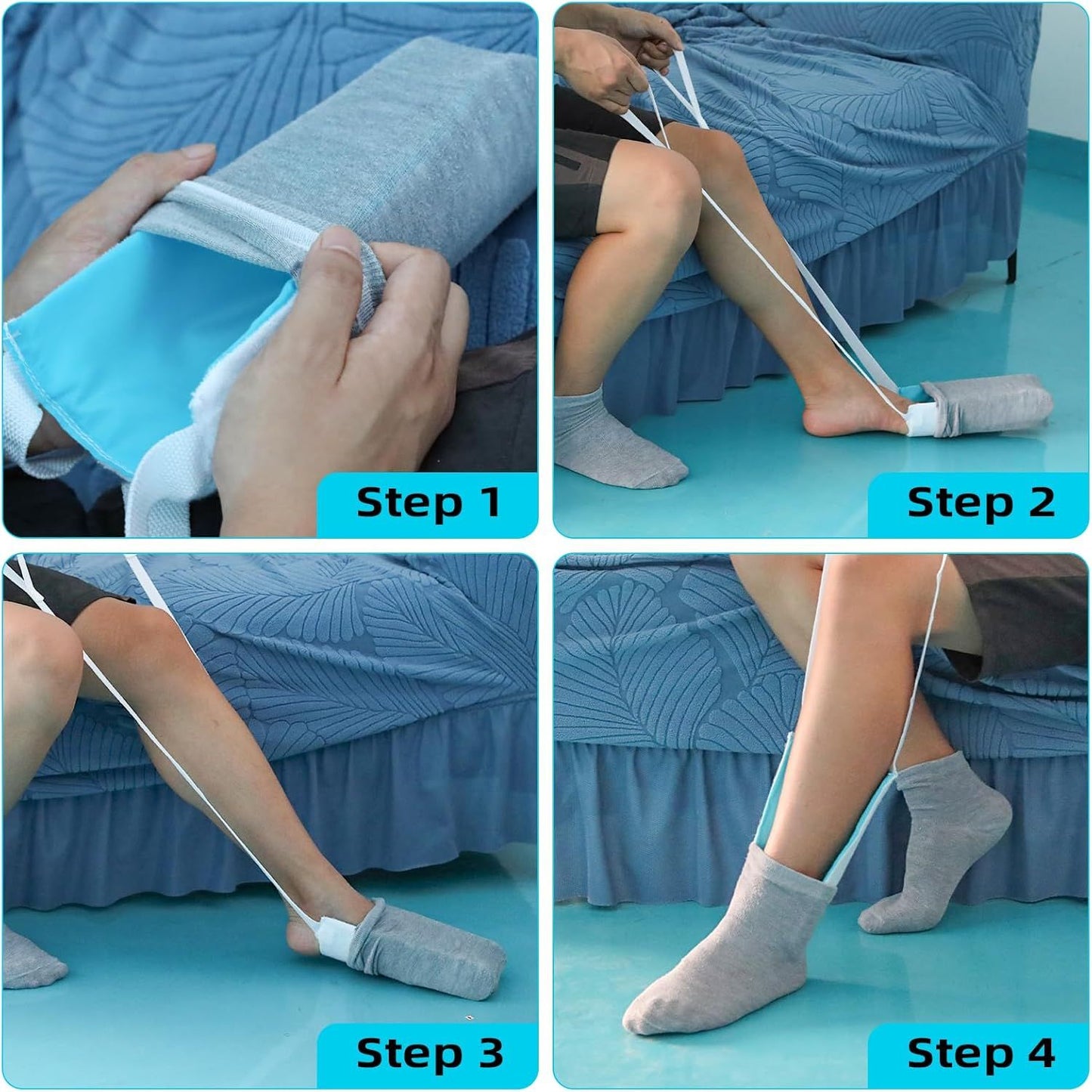 Sock Aid Device for Seniors & Pregnant Women - Easy On/Off Stocking Slider