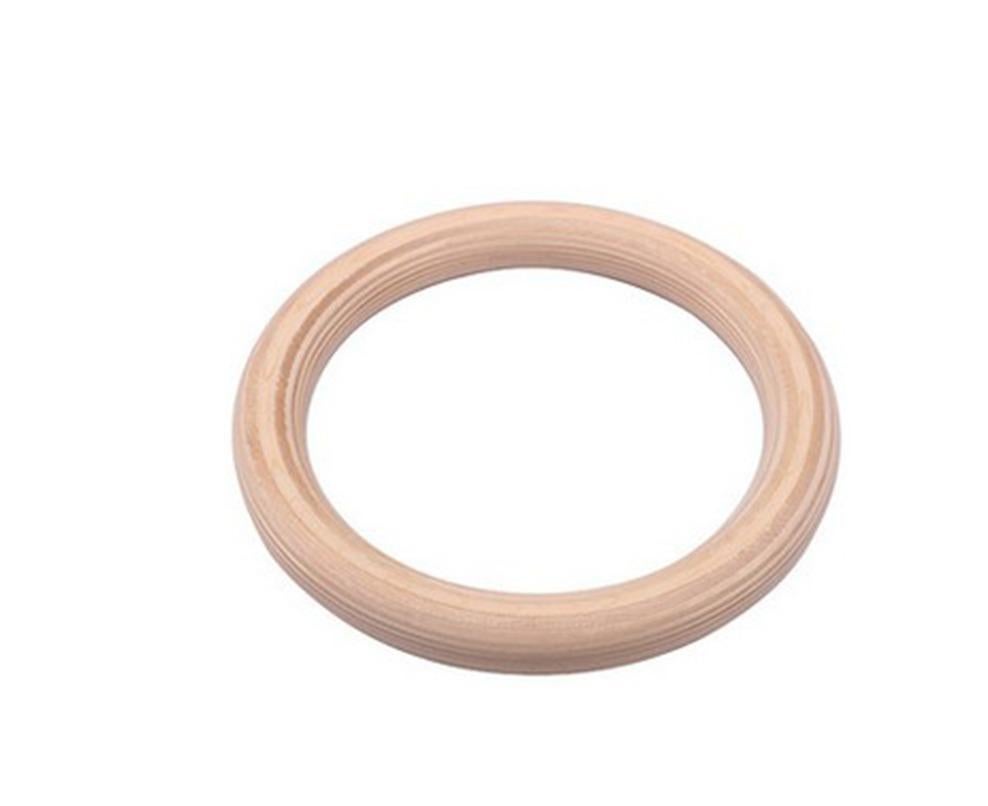 Wood Gymnastic Rings 2-Pack - Olympic Gym Rings with Adjustable Straps 28mm