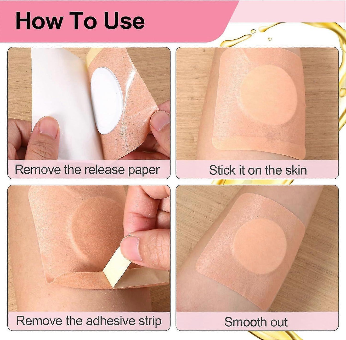 20Pcs Castor Oil Belly Button Patch, Castor Oil Patches Disposable, Castor Oil
