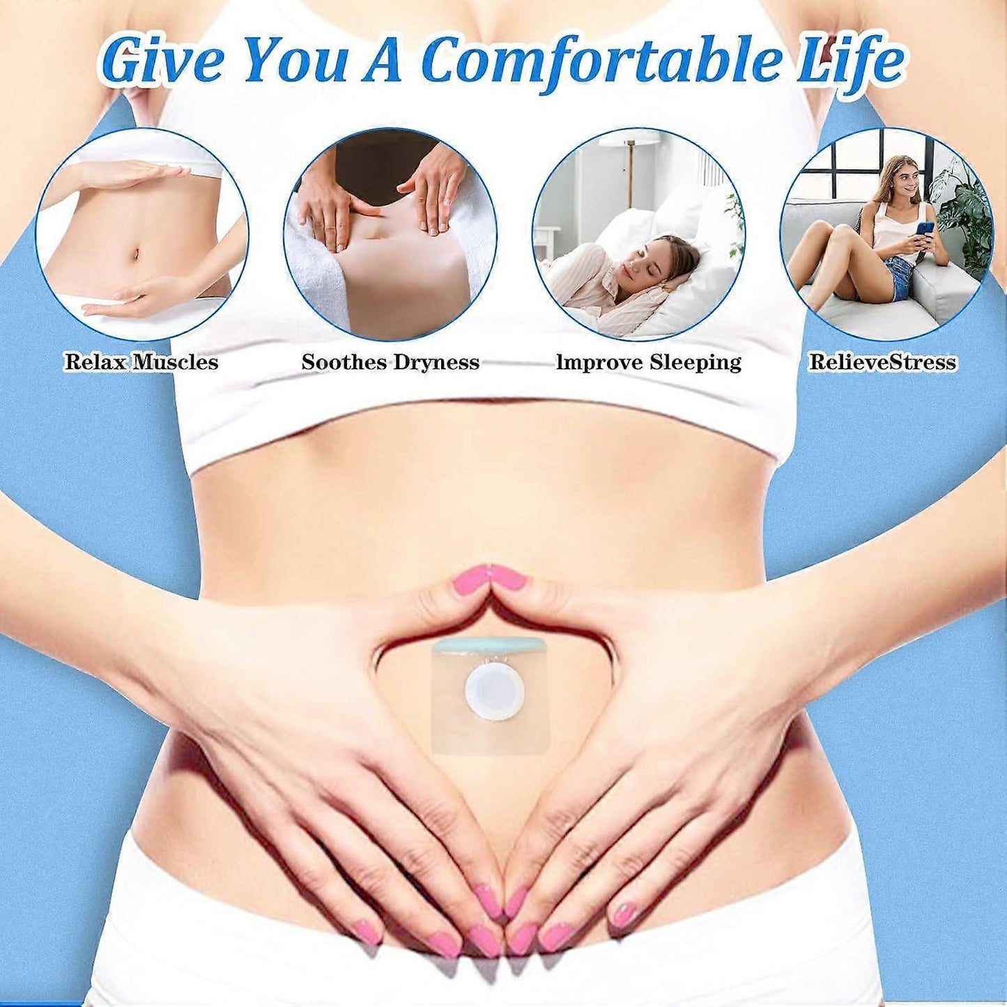 20Pcs Castor Oil Patches, Disposable Castor Oil Pack Wrap Self-Adhesive Belly