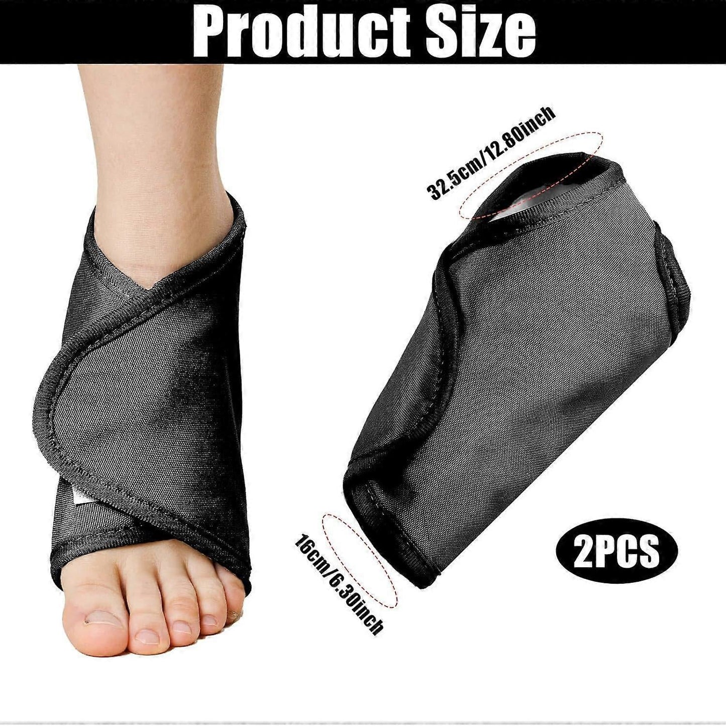 2pcs Ankle Castor Oil Pack, Comfortable Castor Oil Pack Wrap for Feet Castor Oil
