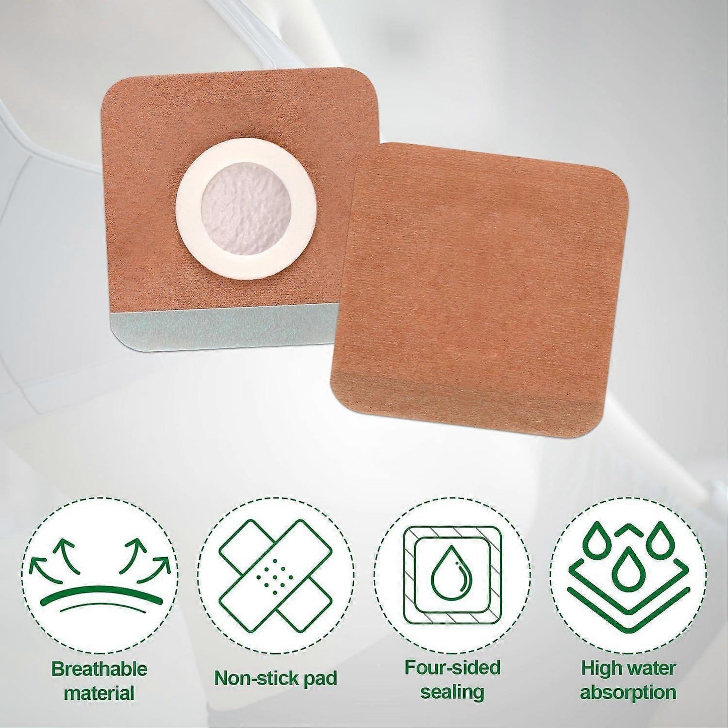 50Pcs Disposable Castor Oil Pack Wrap Belly Button Pads, Highly Absorbent