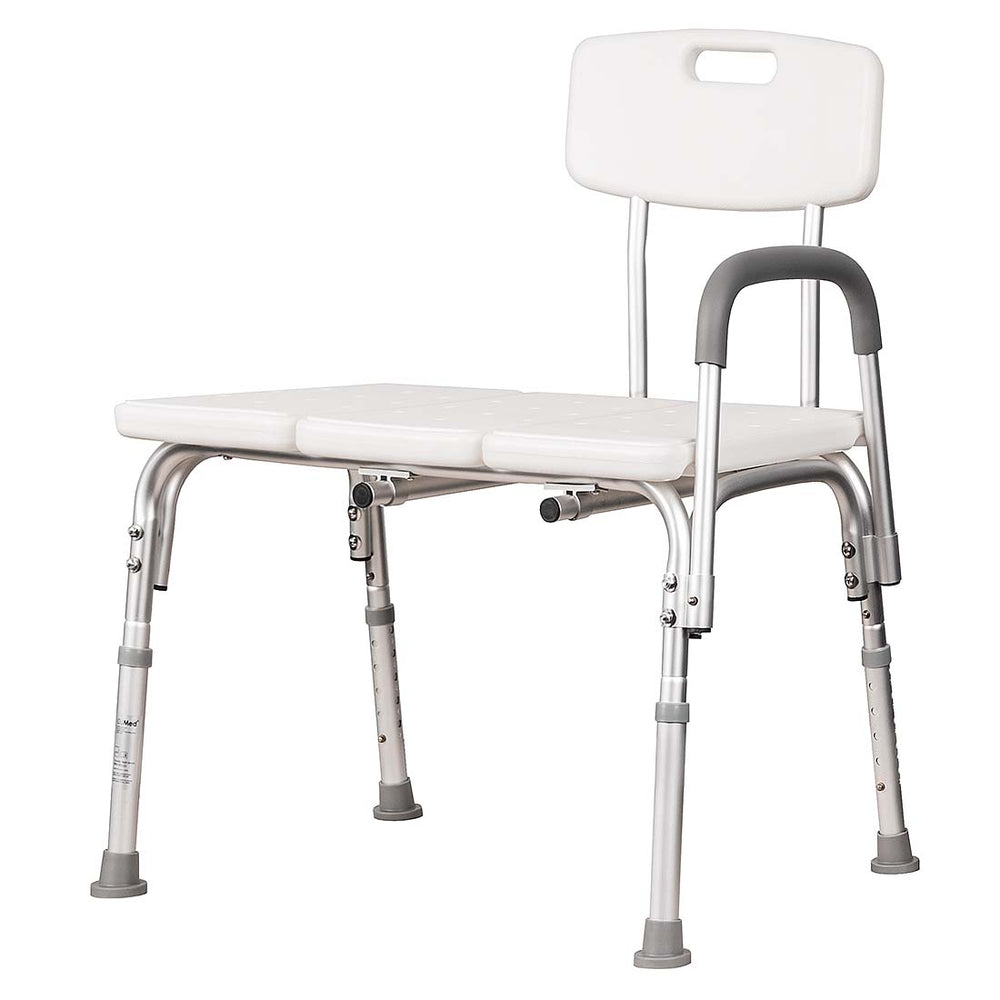 Adjustable Height Bath Transfer Bench 136kg Capacity – Non-Slip Shower Chair for Elderly & Disabled