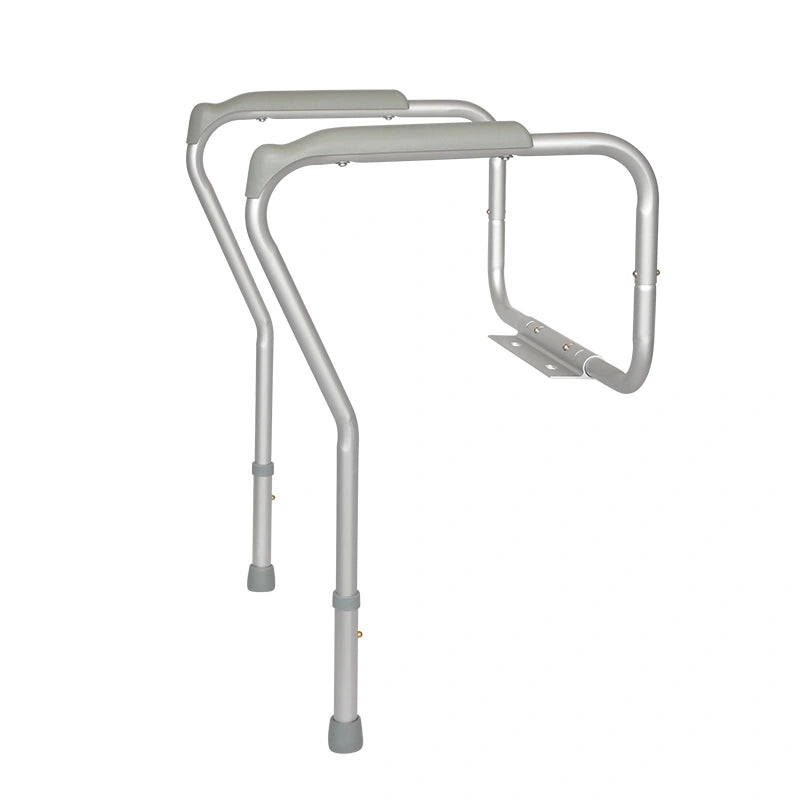 Adjustable Toilet Safety Rails – Height & Width Adjustable Bathroom Support Frame for Seniors & Mobility Aid