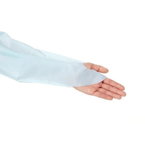 Medical Gown 15 Pack – Disposable Blue PPE Gowns with Open Back & Thumb Loops – Fluid Resistant