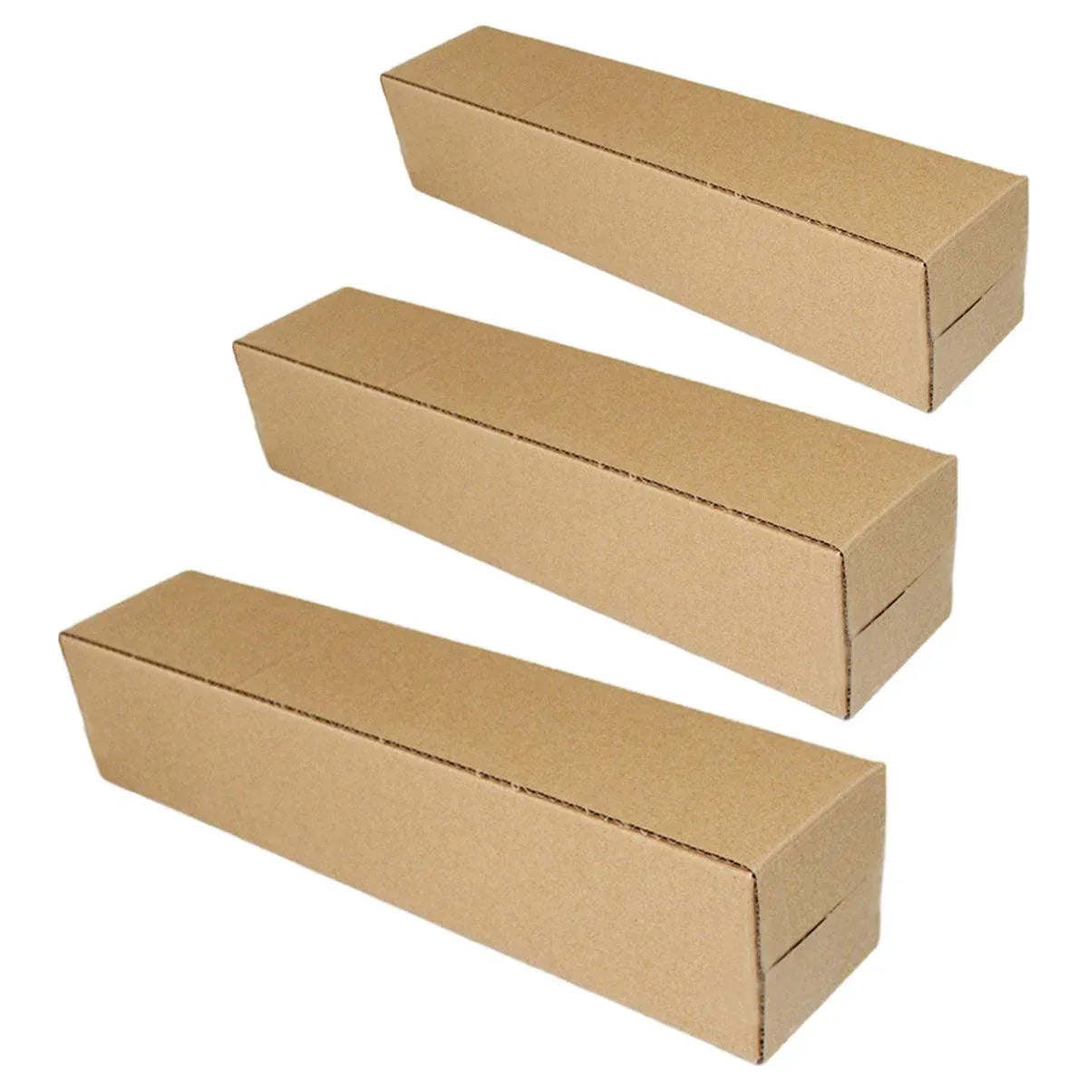 Shipping Boxes 50-Pack - Long Strip Cartons for Storage 10x10x42cm