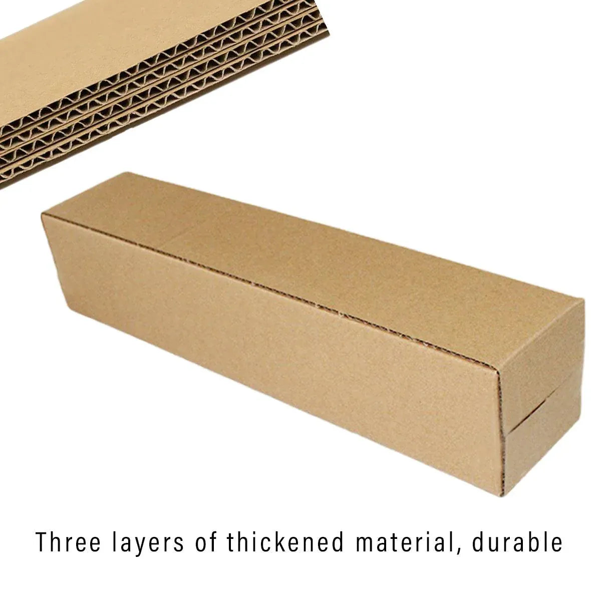 Shipping Boxes 50-Pack - Long Strip Cartons for Storage 6.5x6.5x28cm