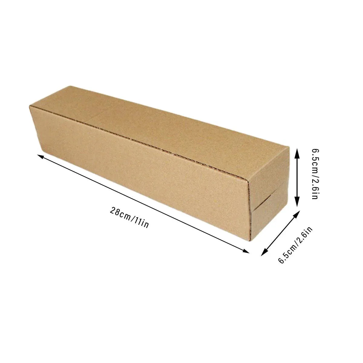 Shipping Boxes 50-Pack - Long Strip Cartons for Storage 6.5x6.5x28cm