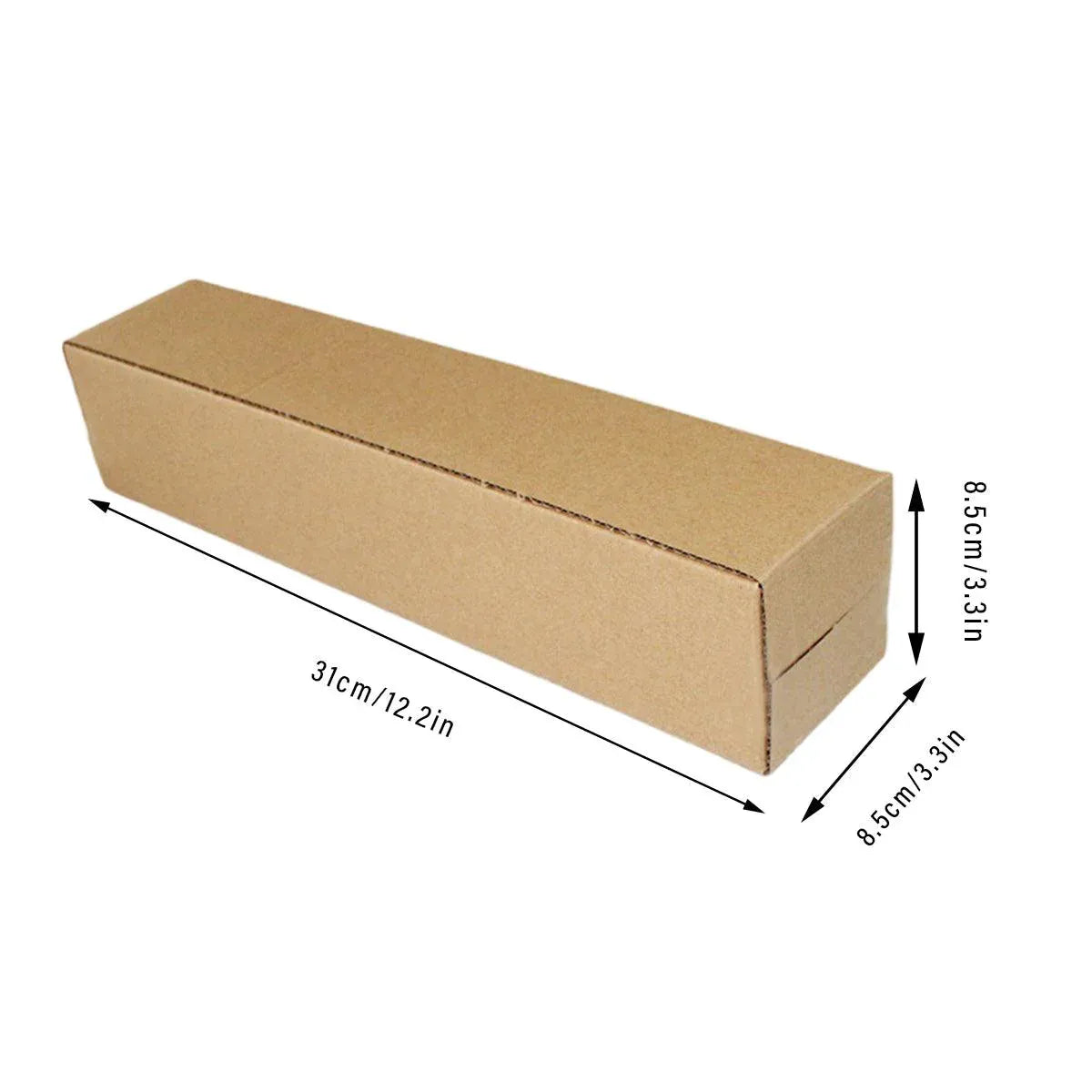 Shipping Boxes 50-Pack - Long Strip Cartons for Storage 6.5x6.5x28cm