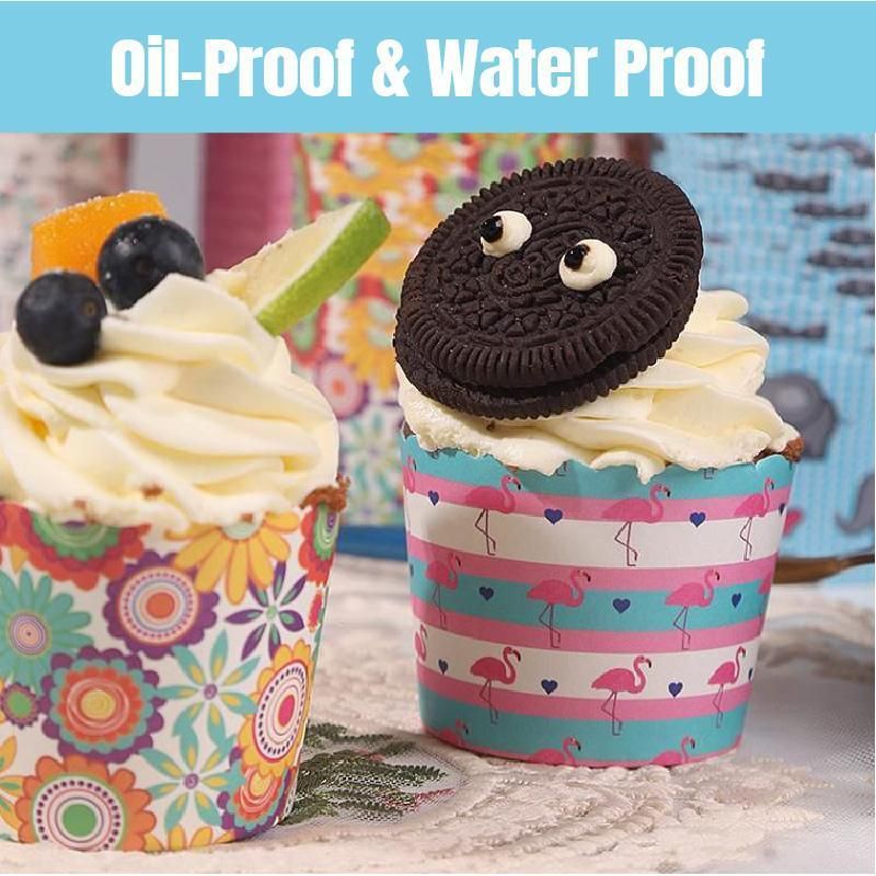 500pcs Colorful Cupcake Muffin Baking Cups Greaseproof Nonstick Paper Liners - Cupcake-500pcs-DJMCB