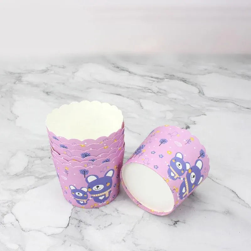 500pcs Colorful Cupcake Muffin Baking Cups Greaseproof Nonstick Paper Liners - Cupcake-500pcs-DJMCB
