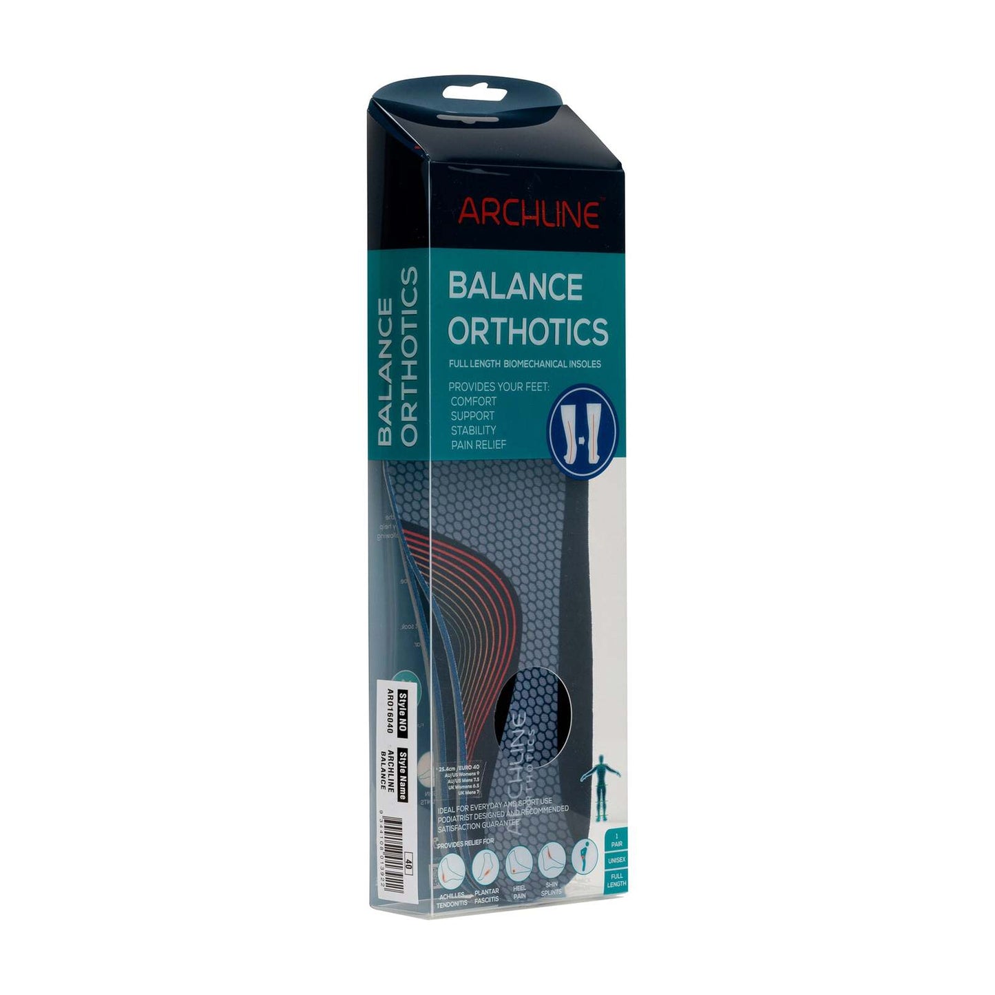 ARCHLINE Orthotics Insoles Balance Full Length Arch Support Pain Relief - EUR 47