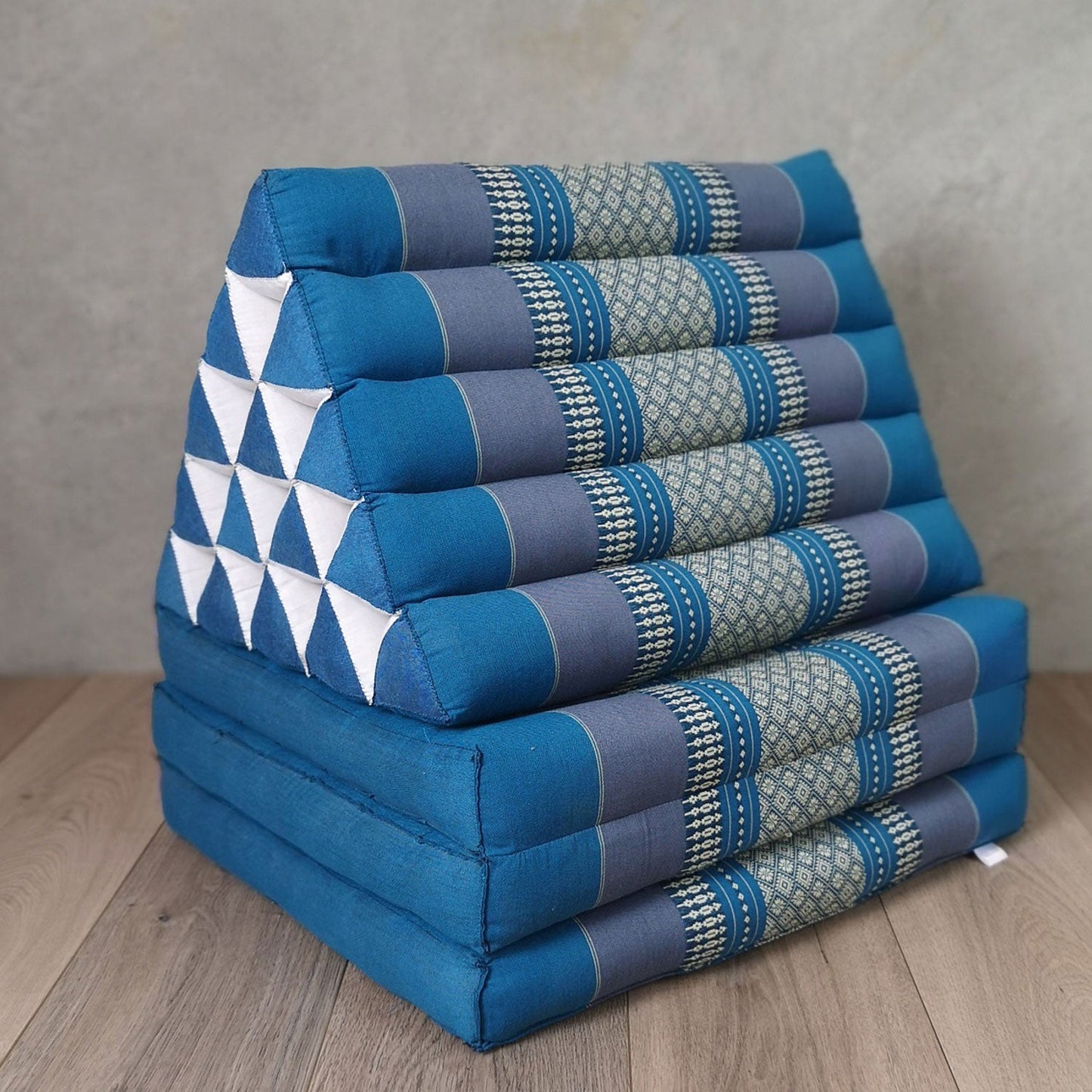 Jumbo Thai Triangle Pillow 3‑Fold – Handmade Kapok Daybed Cushion | Fold-Out Floor Mattress