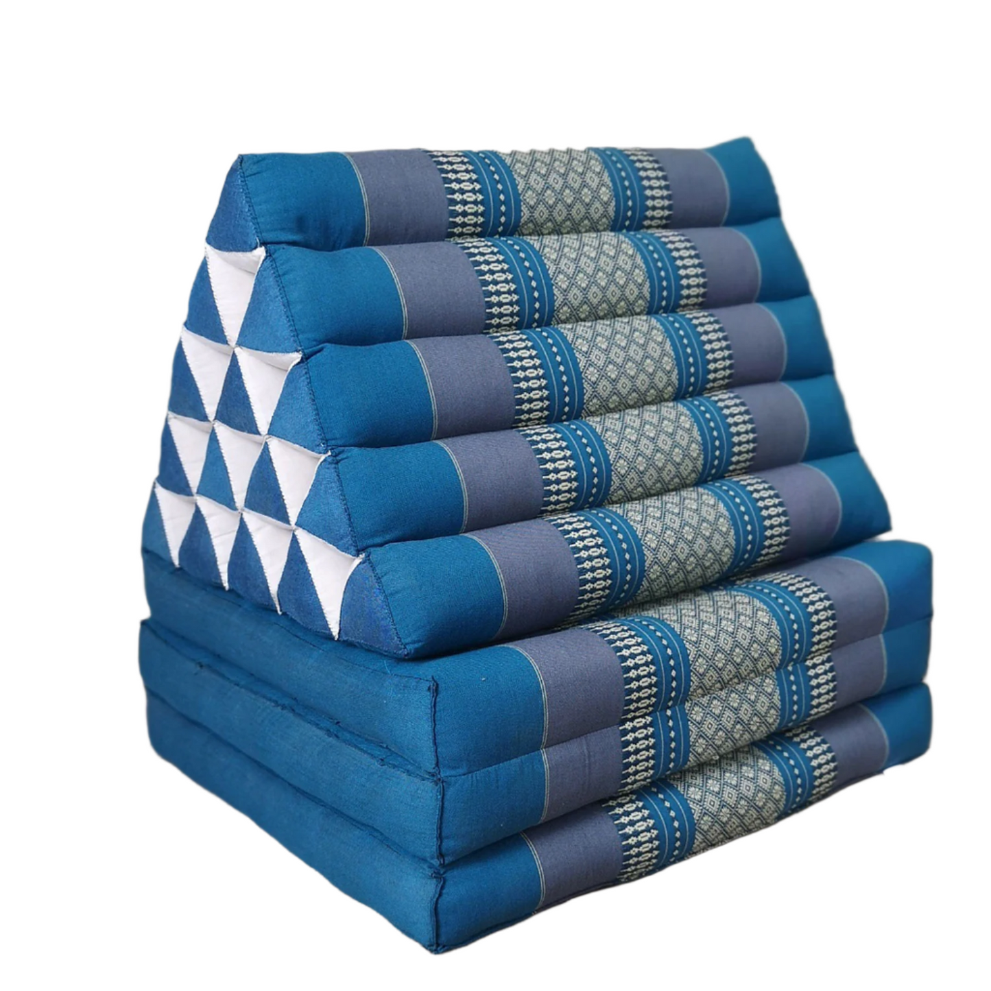 Jumbo Thai Triangle Pillow 3‑Fold – Handmade Kapok Daybed Cushion | Fold-Out Floor Mattress