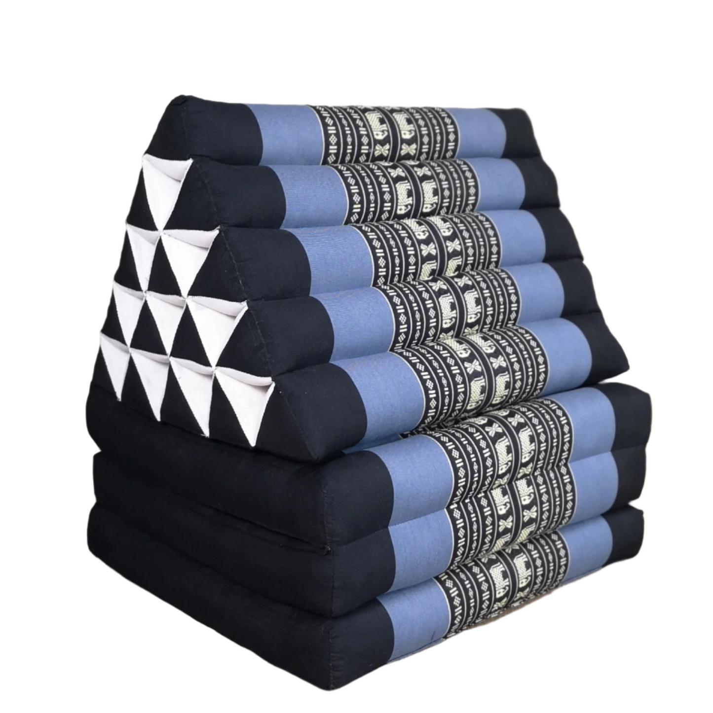 Jumbo Thai Triangle Pillow 3‑Fold – Handmade Kapok Daybed Cushion | Fold-Out Floor Mattress