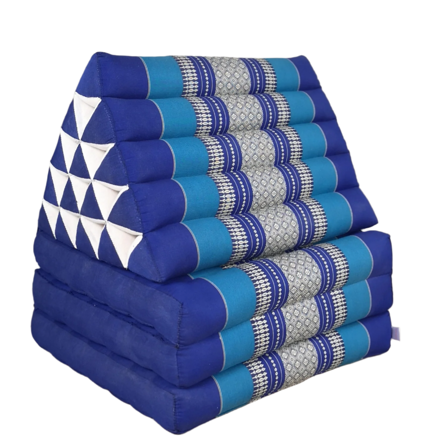 Jumbo Thai Triangle Pillow 3‑Fold – Handmade Kapok Daybed Cushion | Fold-Out Floor Mattress