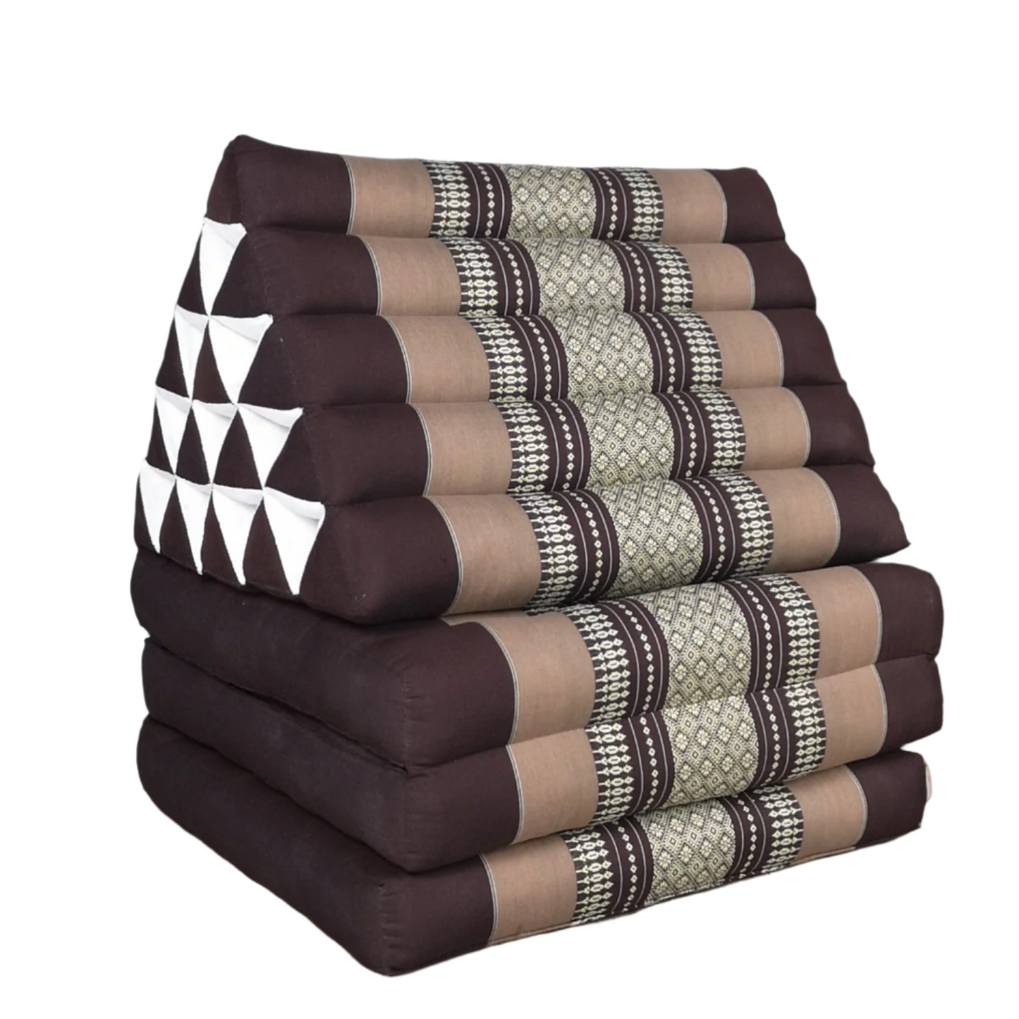 Jumbo Thai Triangle Pillow 3‑Fold – Handmade Kapok Daybed Cushion | Fold-Out Floor Mattress