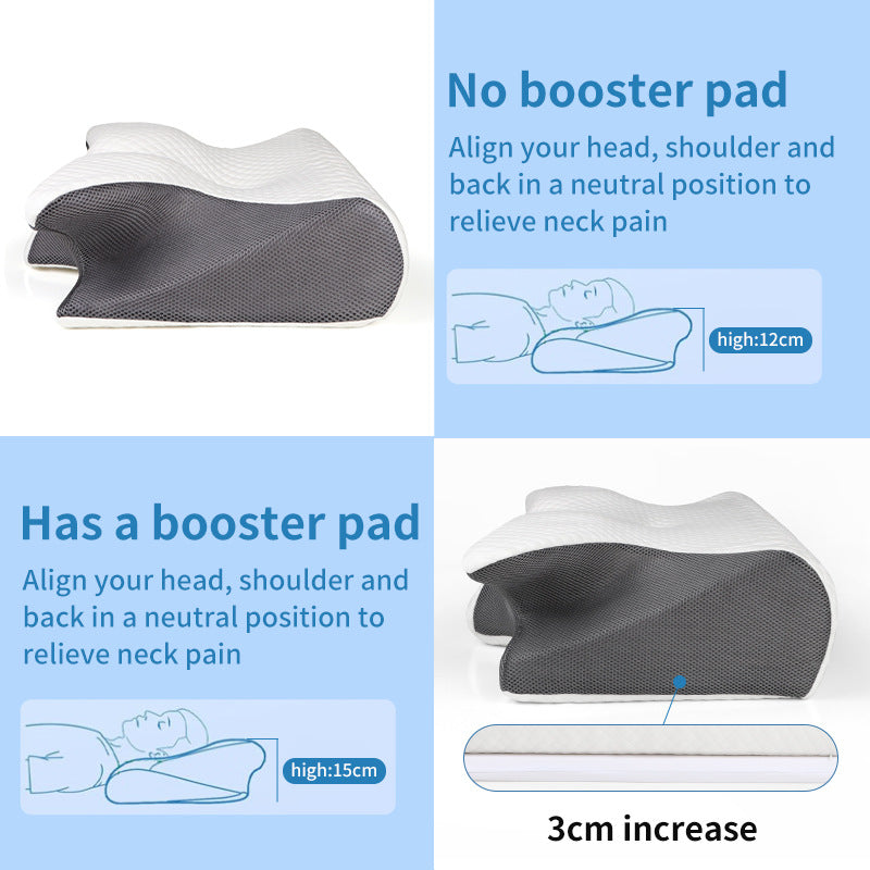 Ergonomic Memory Foam Pillow - Orthopedic Contour for Neck & Shoulder Support