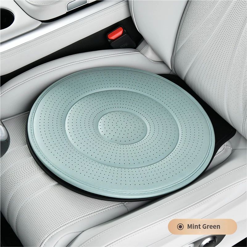 Mint Green 360 Rotating Car Seat Cushion 53cm - Swivel Mobility Aid for Seniors