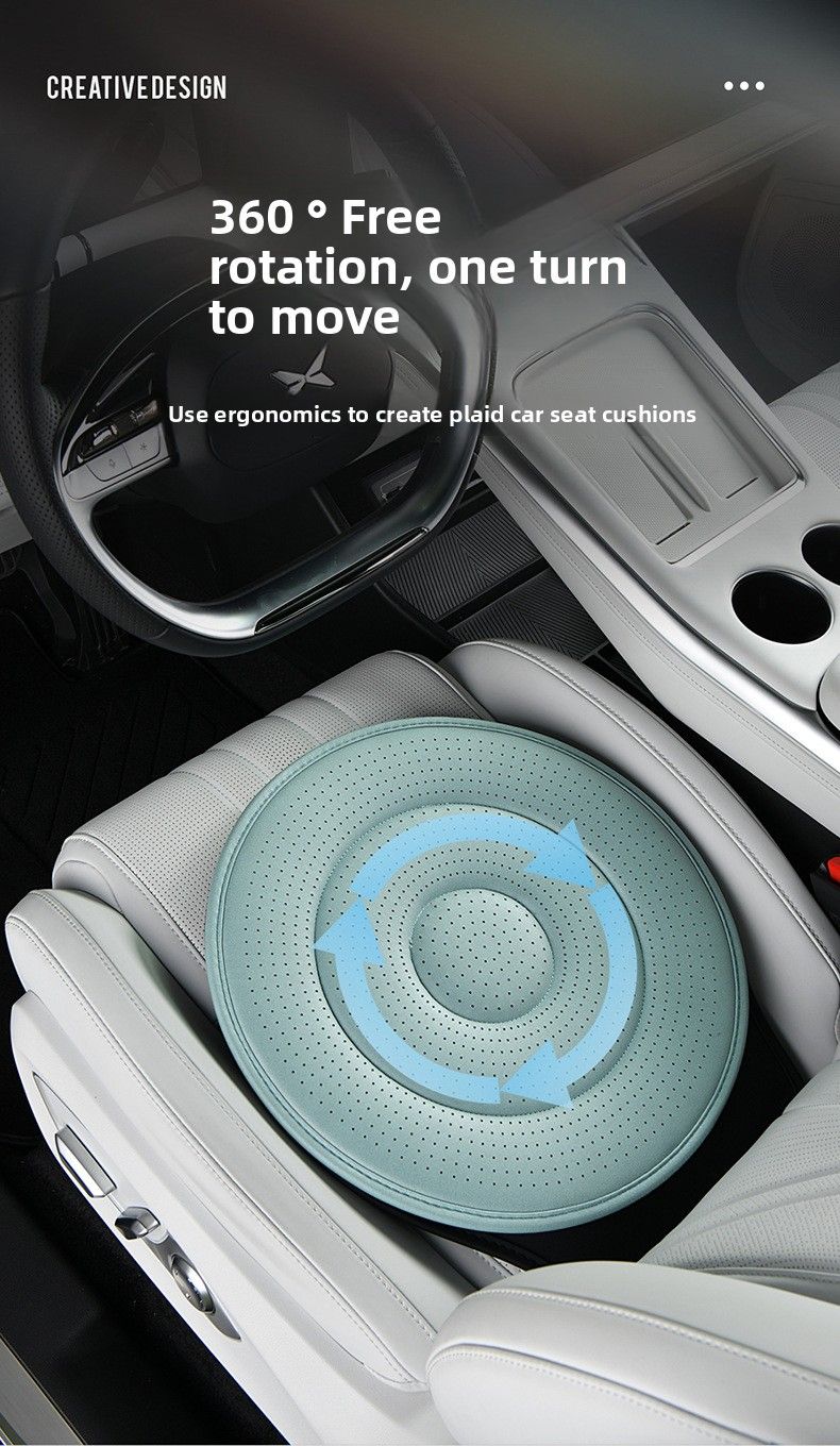 Mint Green 360 Rotating Car Seat Cushion 53cm - Swivel Mobility Aid for Seniors