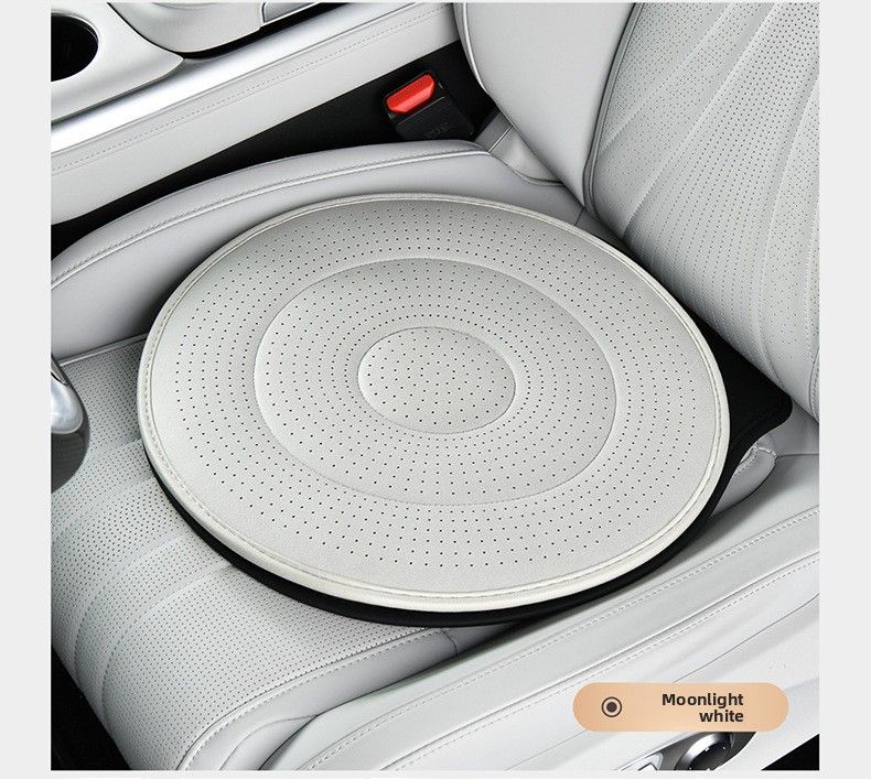 Moonlight White 360 Rotating Car Seat Cushion 53cm - Swivel Mobility Aid