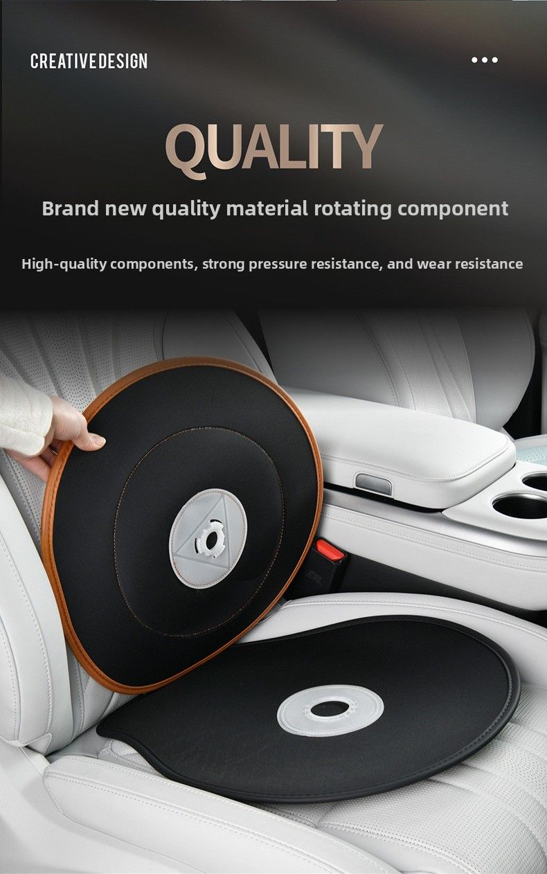 Moonlight White 360 Rotating Car Seat Cushion 53cm - Swivel Mobility Aid