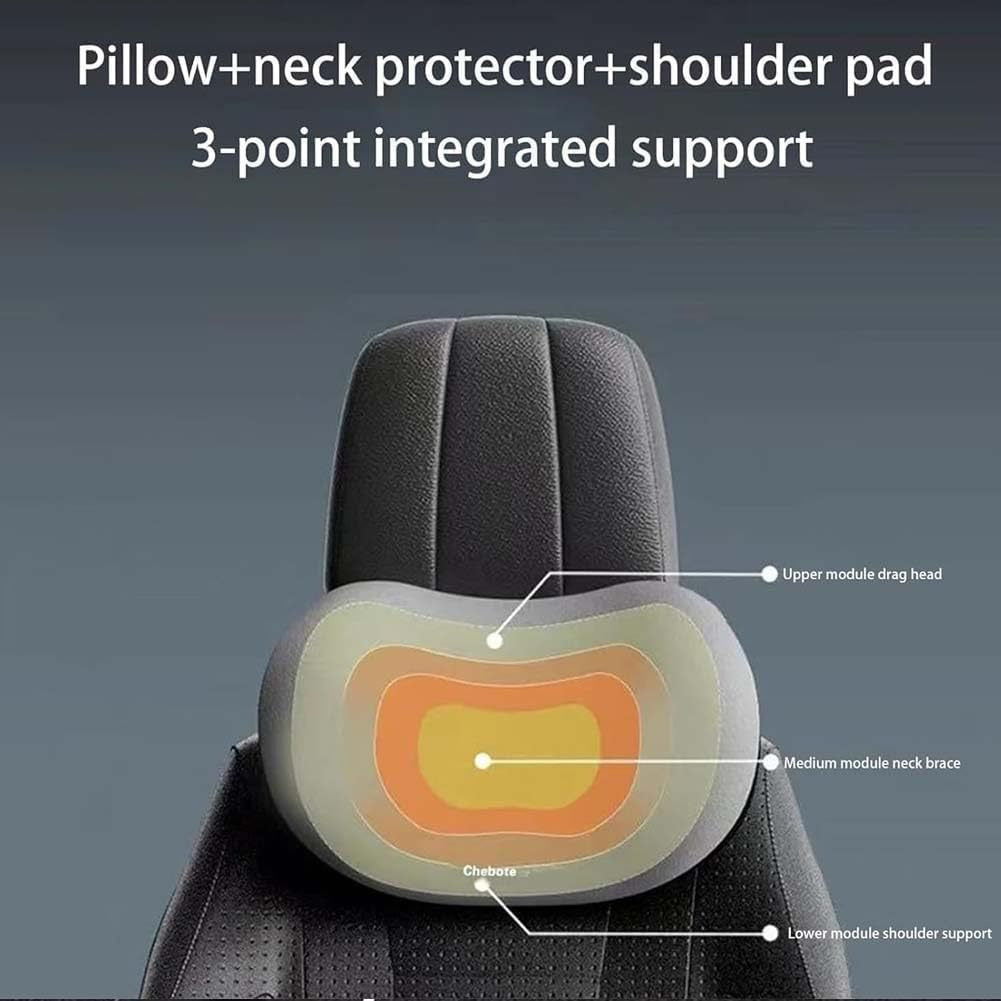 Pink Memory Foam Car Headrest & Lumbar Support Cushion Set