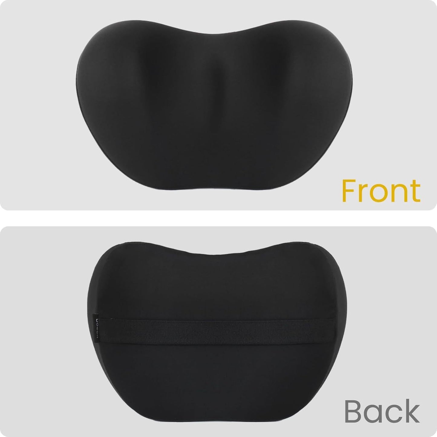 Brown Memory Foam Car Headrest & Lumbar Support Cushion Set